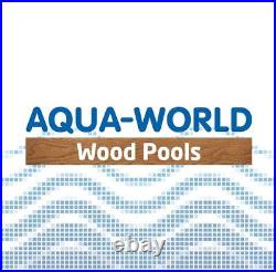 Aqua World Above Ground 15ft x 4ft Wood Effect Round Pool with Filter Pump