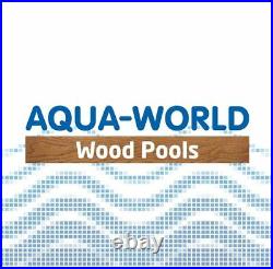 Aqua World Above Ground 18ft x 12ft Satinwood Oval Swimming Pool