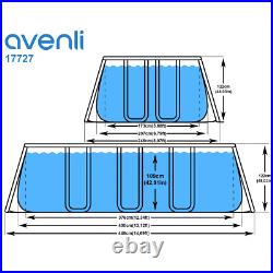 Avenli 13ft x 6ft 8' x 48 Passaat Grey Rectangular Above Ground Swimming Pool