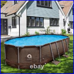 Avenli 14ft x 9ft x 39.5 Oval Frame Swimming Pool + Pump + accessories