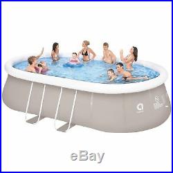 Avenli 18ft x 10ft Chinook Grey Oval Above Ground Swimming Pool & Accessories