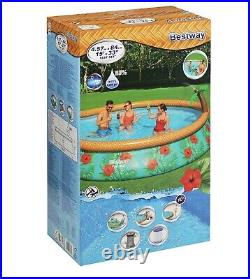 BESTWAY 15ft X 33in PARADISE PALM POOL SET WITH FILTER PUMP BRAND NEW AND SEALED