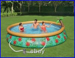 BESTWAY 15ft X 33in PARADISE PALM POOL SET WITH FILTER PUMP BRAND NEW AND SEALED