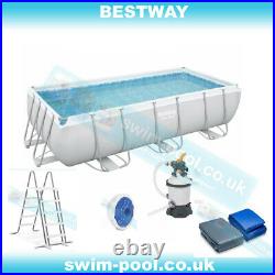 BESTWAY 56442 STEEL PRO RECTANGULAR Above Ground Swimmin Pool set