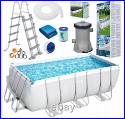 BESTWAY 56456-13,6FT(412x201x122cm) Swimming Pool Rectangular -10 in accesories