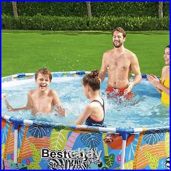 BESTWAY SAFARI SWIMMING POOL 305 cm 10FT Garden Round Frame Above Ground Pool