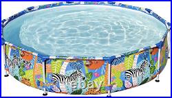 BESTWAY SAFARI SWIMMING POOL 305 cm 10FT Garden Round Frame Above Ground Pool