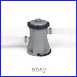 BESTWAY STEEL PRO-MAX WHITE ROUND ABOVE GROUND POOL 3.7mx77cm & FILTER PUMP. NEW