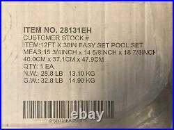 BRAND NEW INTEX 12 FT X 30 IN EASY SET ABOVE GROUND POOL WITH FILTER PUMP 12x30