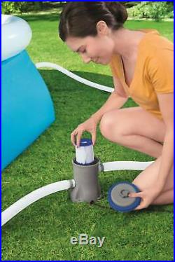 BestWay Fast Set Swimming Pool Round Inflatable Above Ground With Filter Pump