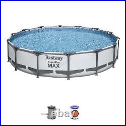 BestWay Steel Pro Frame Swimming Pool Set Round 14ft x33inch Filter Pump 56595