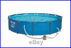 BestWay Steel Pro Frame Swimming Pool Set Round Above Ground With Filter Pump