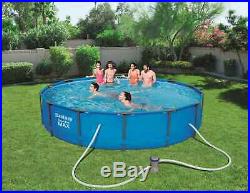 BestWay Steel Pro Frame Swimming Pool Set Round Above Ground With Filter Pump