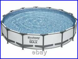Bestwa SWIMMING POOL 427 cm 14FT Round Frame Above Ground Pool with PUMP 56595