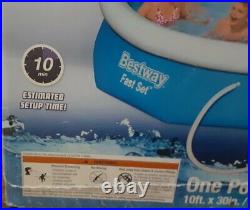 Bestway 10' x 30 Fast Set Inflatable Above Ground Swimming Pool with Filter NEW