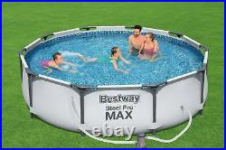 Bestway 10ft Steel Pro Max Above Ground Swimming Pool with a Filter Pump