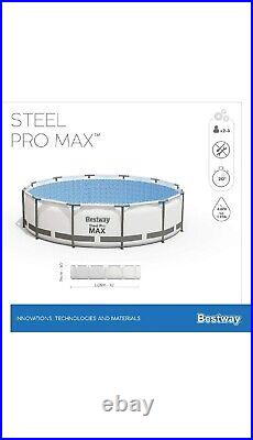 Bestway 10ft x 30 / 3.05m Steel Pro Max Above Ground Round Family Swimming Pool