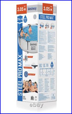 Bestway 10ft x 30inch Swimming Pool Steel Pro Max Above Ground BW56408