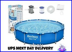 Bestway 12ft Steel Pro Swimming Pool with Filter Pump New