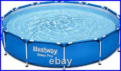 Bestway 12ft Swimming Pool & Filter Pump System Steel Pro Above Ground Round