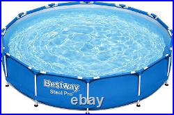 Bestway 12ft Swimming Pool & Filter Pump System Steel Pro Above Ground Round