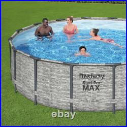 Bestway 12ft x 39.5 Steel Pro MAX Round Above Ground Swimming Pool