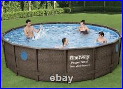 Bestway 16ft x 48in Power Steel Swim Vista Series Pool Set