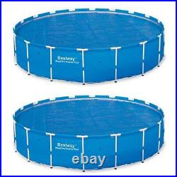 Bestway 18 Foot Round Above Ground Swimming Pool Solar Heat Cover (2 Pack)