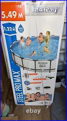 Bestway 18ft 48in Steel Pro Max Round Swimming Pool & Filter Set Bestway 56462