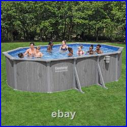 Bestway 18ft x 12ft Steel Wall Oval Frame Pool with Sand Filter Pump, Ladder and