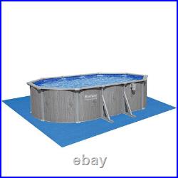 Bestway 18ft x 12ft Steel Wall Oval Frame Pool with Sand Filter Pump, Ladder and