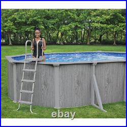 Bestway 18ft x 12ft Steel Wall Oval Frame Pool with Sand Filter Pump, Ladder and