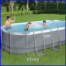 Bestway 18ft x 9ft x 48 Oval Power Steel Above Ground Swimming Pool