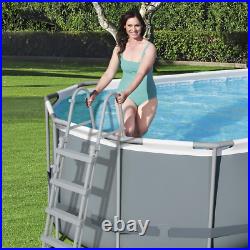 Bestway 18ft x 9ft x 48 Oval Power Steel Above Ground Swimming Pool