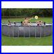 Bestway 20ft x 12ft Platinum Series Power Steel Oval Frame Pool with Sand Filter