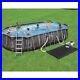 Bestway 22ft x 12ft Power Steel Oval Frame Pool with Sand Filter Pump