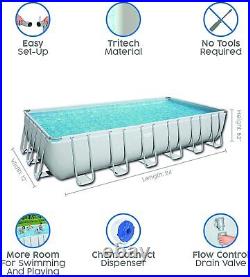 Bestway 24x12ft Ground Pool Frame Set Grey