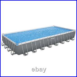 Bestway 31ft x 16ft Power Steel Rectangular Frame Pool with Sand Filter Pump