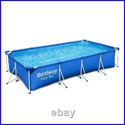 Bestway 4m Steel Pro Rectangular Above Ground Swimming Pool Set Open Box