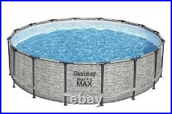 Bestway 5619E Swimming Pool 16ft x 48in Steel Pro MAX Deep Grey 488 x 122 cm SET