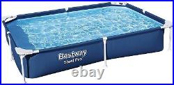 Bestway 56401 Steel Pro Pool Swimming Pool, Rectangle Above Ground Fast Set Po