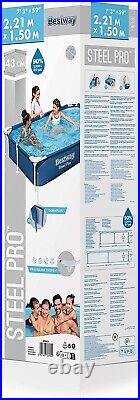 Bestway 56401 Steel Pro Pool Swimming Pool, Rectangle Above Ground Fast Set Po