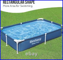 Bestway 56401 Steel Pro Pool Swimming Pool, Rectangle Above Ground Fast Set x