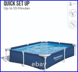 Bestway 56401 Steel Pro Pool Swimming Pool, Rectangle Above Ground Fast Set x