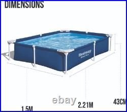 Bestway 56401 Steel Pro Pool Swimming Pool, Rectangle Above Ground Fast Set x