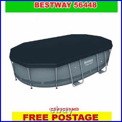 Bestway 56448 Power Steel Above Ground Pool 16ft x 10ft x 42 Oval