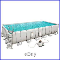 Bestway 56475 Above Ground Swimming Pool Rectangular Power Steel 732x366x132 cm