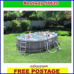 Bestway 56620 14 FT Power Steel Above Ground Swimming Pool cover + mat