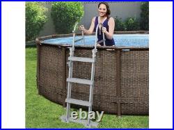 Bestway 56709 Steel Pro Deluxe Brown 12 FT x 39.5 Pool 366 x 100 cm SET Rattan