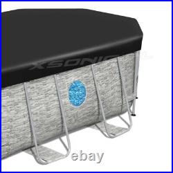 Bestway 56714 14 ft x 8 ft x 39.5 OVAL A Vista Swimming Pool Ladder Cover Pump
